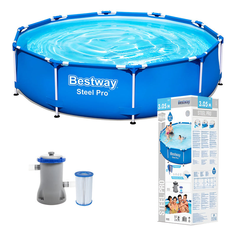 Piscina Bestway 3.05m X 0.76cm Con Bomba, Filtro 4678l