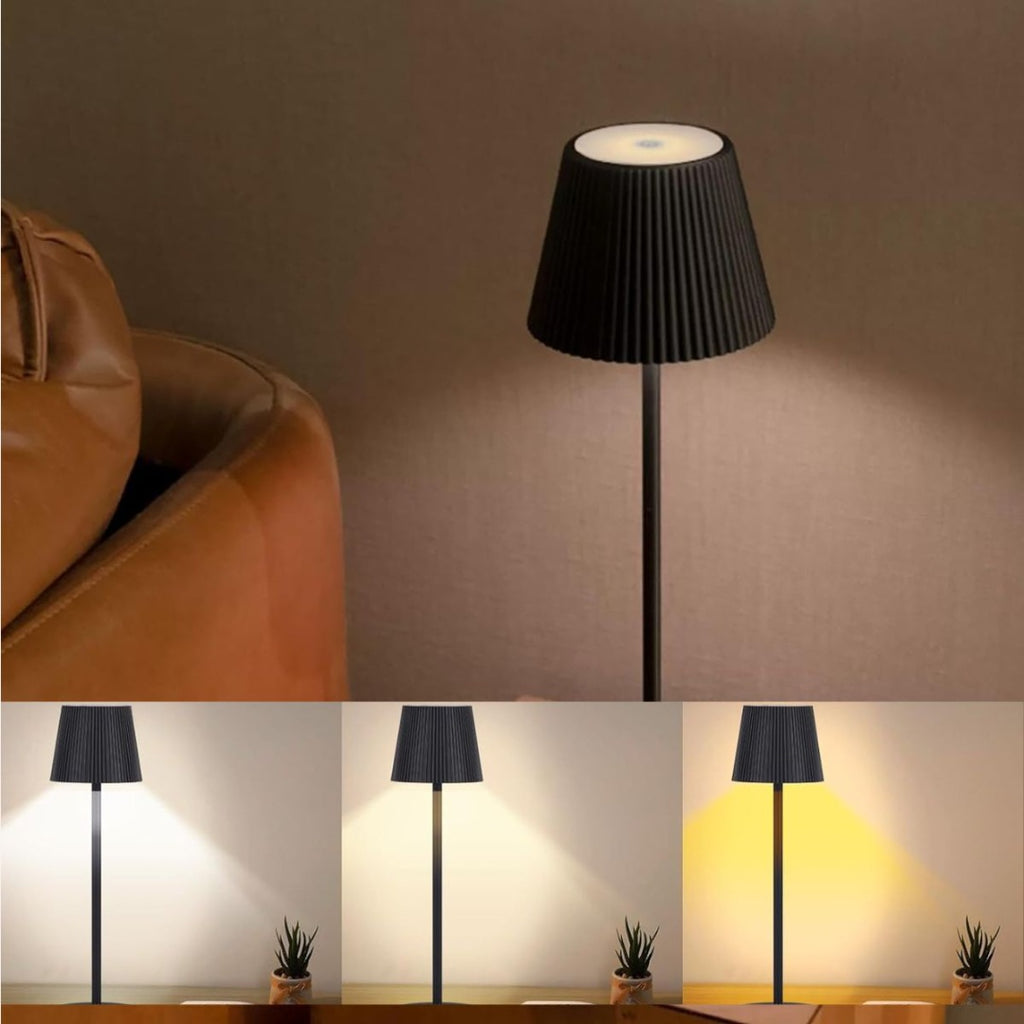 Lámpara recargable digital negra 38cm