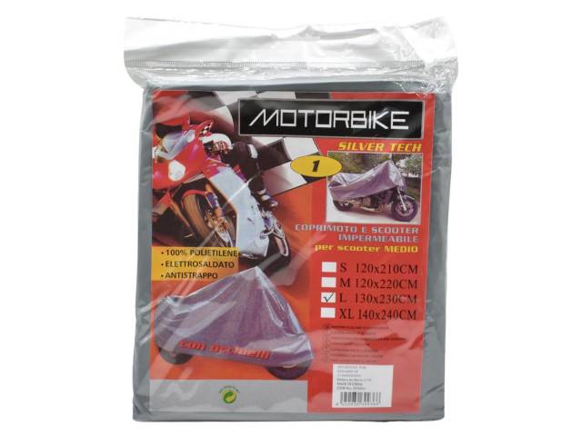 Lona cubre moto talle L 130 x 230 cm